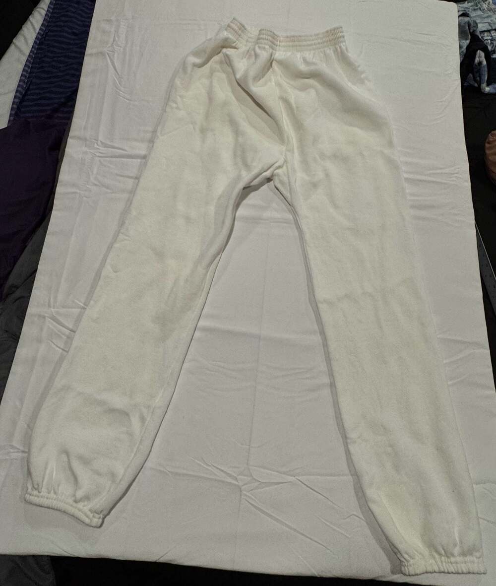 Vintage 80’s 90’s Hanes Activewear White Fleece Sweatpants Large